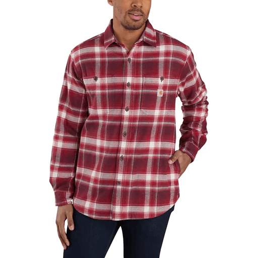 Carhartt 104913 Rugged Flex Relaxed Fit Midweight Flannel Fleece Lined Shirt - SHIRTS