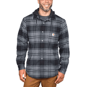 Carhartt 105621 Rugged Flex Relaxed Fit Flannel Fleece Lined Hooded Jac Shirt - Apparel & Accessories > Clothing > Clothing Tops > Shirts SHIRTS