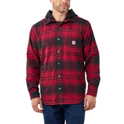 Carhartt 105621 Rugged Flex Relaxed Fit Flannel Fleece Lined Hooded Jac Shirt - Apparel & Accessories > Clothing > Clothing Tops > Shirts SHIRTS