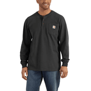 Carhartt K128 Loose Fit Heavyweight Long Sleeve Pocket Henley T-Shirt - T-SHIRTS
