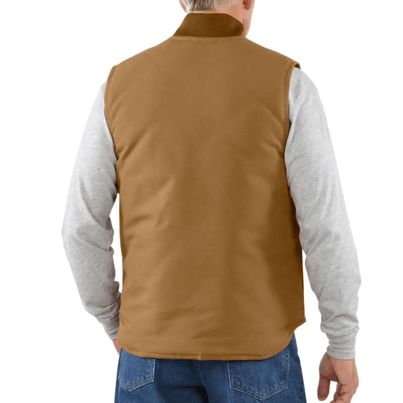 Carhartt V01 Relaxed Fit Firm Duck Insulated Rib Collar Vest Gilet - BODYWARMERS