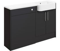 Castor 1242mm Basin & WC Unit Pack (Left Hand) Right Hand Shown -