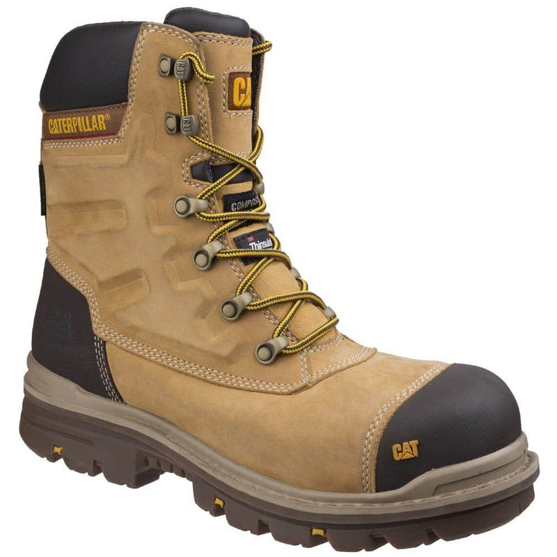 Caterpillar CAT Premier High Leg Combat Safety Work Boot - Side Zip - SAFETY BOOTS