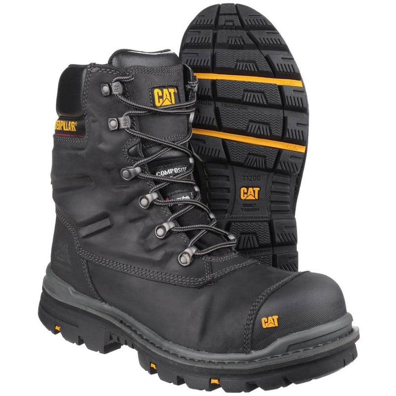 Caterpillar CAT Premier High Leg Combat Safety Work Boot - Side Zip - SAFETY BOOTS