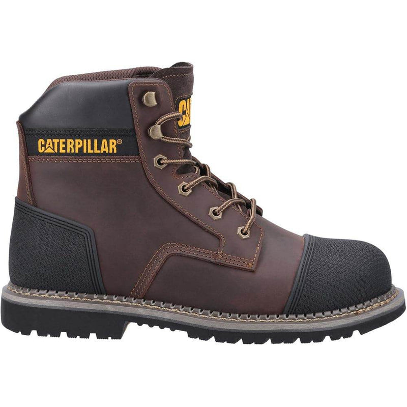 Caterpillar Cat Powerplant S3 Safety Work Boot with Scuff Cap Brown UK 12 / EU 46 - SALE FOOTWEAR