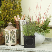 IDEALIST Lite Chelsea Flower Box Square Garden Planter, Faux Lead Light Stone Outdoor Plant Pot W22 H22 L22 cm, 11L - Home & Garden > Lawn & Garden > Gardening > Pots & Planters > Planters