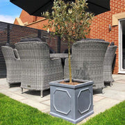 IDEALIST Lite Chelsea Flower Box Square Garden Planter, Faux Lead Light Stone Outdoor Plant Pot W30 H30 L30 cm, 27L - Home & Garden > Lawn & Garden > Gardening > Pots & Planters > Planters