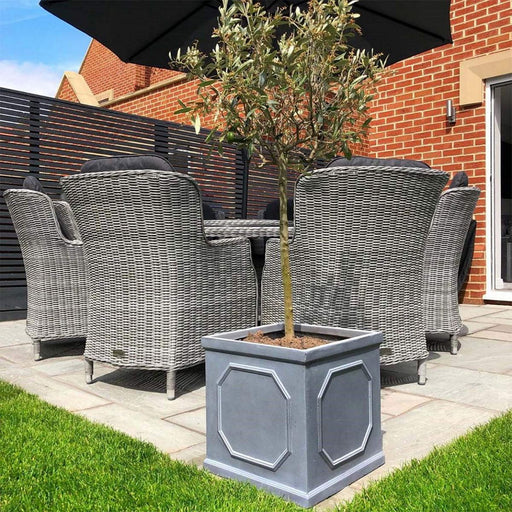 IDEALIST Lite Chelsea Flower Box Square Garden Planter, Faux Lead Light Stone Outdoor Plant Pot W30 H30 L30 cm, 27L - Home & Garden > Lawn & Garden > Gardening > Pots & Planters > Planters