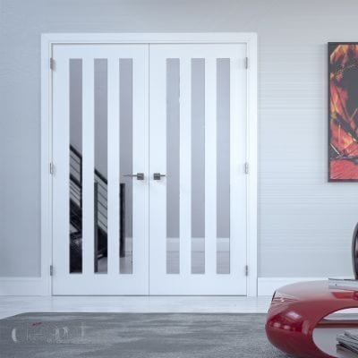 Chester White Primed Glazed Internal Door - All Sizes - Doors