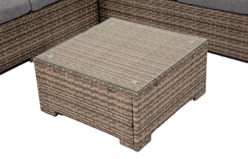 Chesterton Grey 5 Seater Corner Rattan Garden Sofa Lounge Set