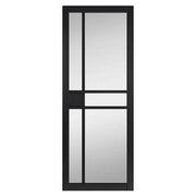 City Black Painted Clear Glazed Internal Door - All Sizes - Doors