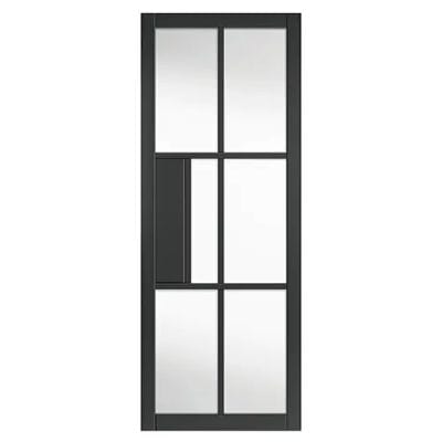 Civic Black Pre-Finished Glazed Internal Door - All Sizes - Doors