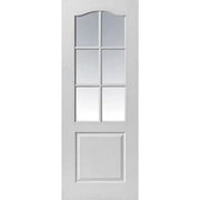 Classique Textured White Primed Glazed Internal Door - All Sizes - Doors
