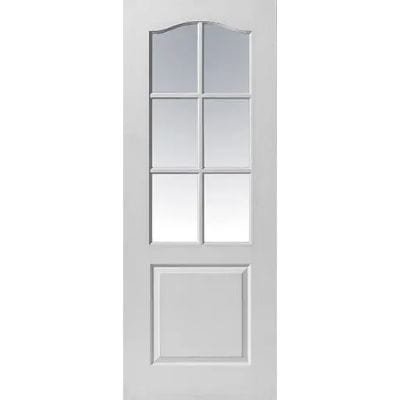 Classique Textured White Primed Glazed Internal Door - All Sizes - Doors