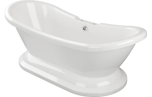 Claudius Freestanding 1760x700x720mm 2TH Bath w/Base - White -