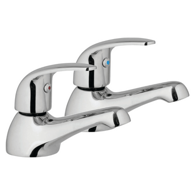 Chrome kitchen faucet on a white background