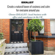 IDEALIST Lite Contemporary Flower Box Square Garden Planter, Faux Lead Light Concrete Outdoor Large Plant Pot H50 L50 W50 cm, 126L - Home & Garden > Lawn & Garden > Gardening > Pots & Planters > Planters