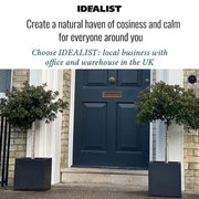 IDEALIST Lite Contemporary Flower Box Square Garden Planter, Light Concrete Outdoor Plant Pot H30 L30 W30 cm, 27L - Home & Garden > Lawn & Garden > Gardening > Pots & Planters > Planters