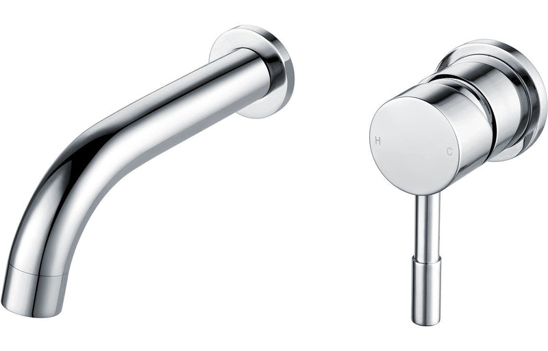 Coombe Wall Mounted Basin Mixer - Chrome -