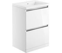 Cora 615mm 2 Drawer Floor Standing Basin Unit Inc. Basin -