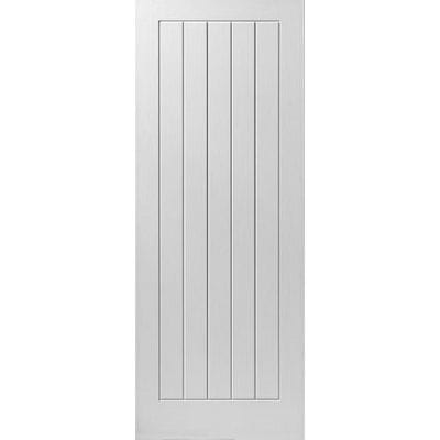 Cottage 5 White Primed Internal Fire Door FD30 - All Sizes -