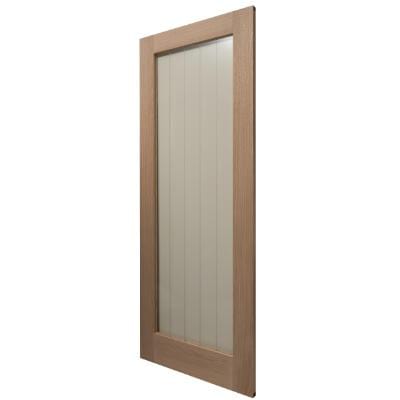 Cottage Oak Fully Glazed Unfinished Internal Door 1981 x 762mm -