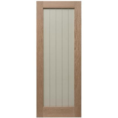 Cottage Oak Fully Glazed Unfinished Internal Door 1981 x 762mm -