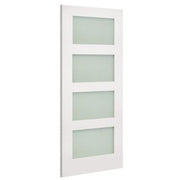 Coventry White Primed Frosted Glazed Internal Door - All Sizes -