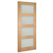 Coventry Oak Prefinished Frosted Glazed Internal Door - All Sizes -