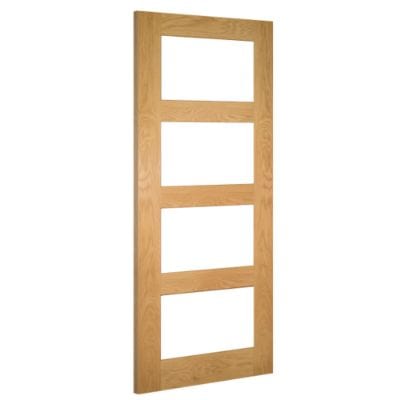 Coventry Oak Prefinished Glazed Internal Fire Door FD30 - All Sizes -
