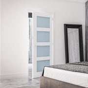 Coventry White Primed Frosted Glazed Internal Door - All Sizes -