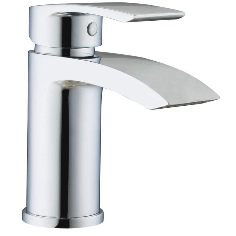 Mini Mono Basin Mixer Tap with Clicker Waste - Bathrooms