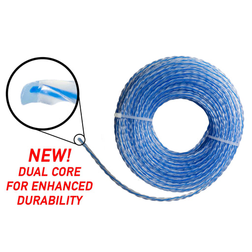 Strimmer Line Dual Blue Twist 3mm x 15m - Home & Garden > Lawn & Garden > Outdoor Power Equipment Accessories > Weed Trimmer Accessories > Weed Trimmer Blades & Spools > Weed Trimmer Spools Garden tools & Accesories