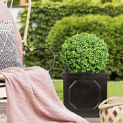 IDEALIST Lite Chelsea Flower Box Square Garden Planter, Faux Lead Grey Light Stone Outdoor Large Plant Pot W45 H45 L45 cm, 91L - Home & Garden > Lawn & Garden > Gardening > Pots & Planters > Planters