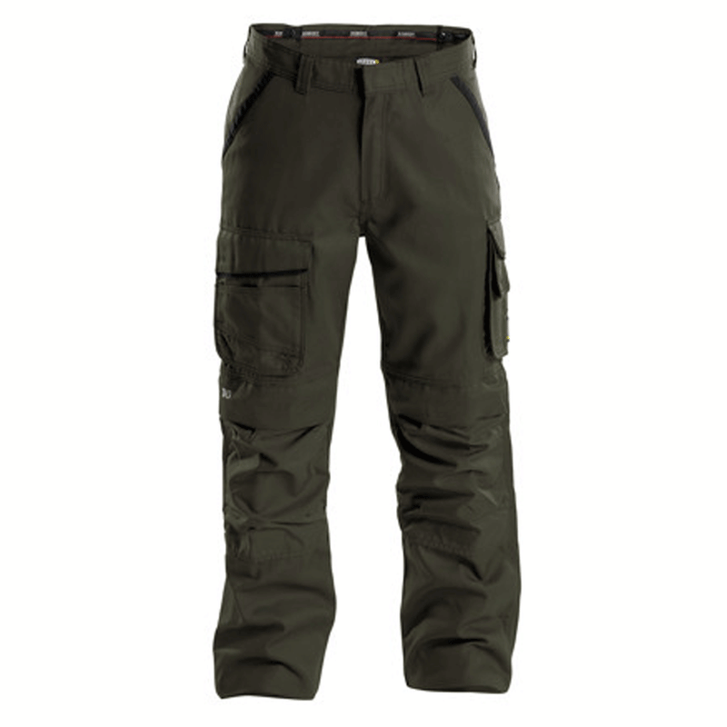 DASSY Connor 200893 Canvas Kneepad Work Trousers Olive Green - KNEE PAD TROUSERS