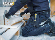 DASSY Connor 200893 Canvas Kneepad Work Trousers Olive Green - KNEE PAD TROUSERS