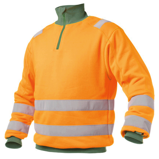 DASSY Denver 300376 1/4 Zip Hi-Vis Work Sweatshirt Various Colours - HI-VIS SWEATSHIRTS & HOODIES