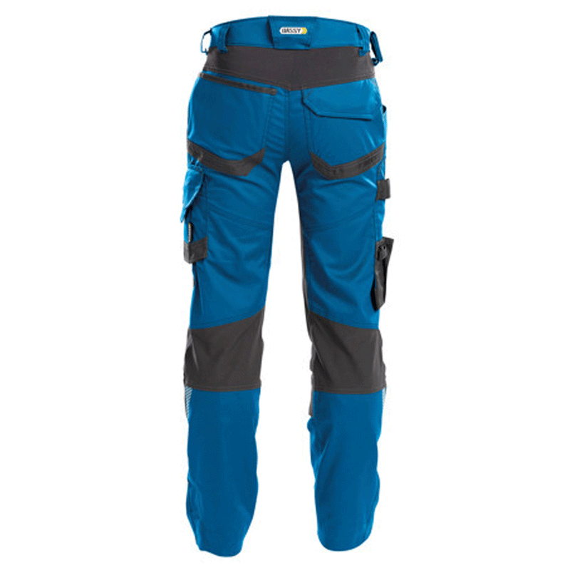 DASSY Dynax 200980 Stretch Kneepad Work Trousers Azure Blue - KNEE PAD TROUSERS
