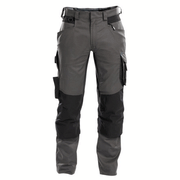 DASSY Dynax 200980 Stretch Kneepad Work Trousers Grey/Black - KNEE PAD TROUSERS