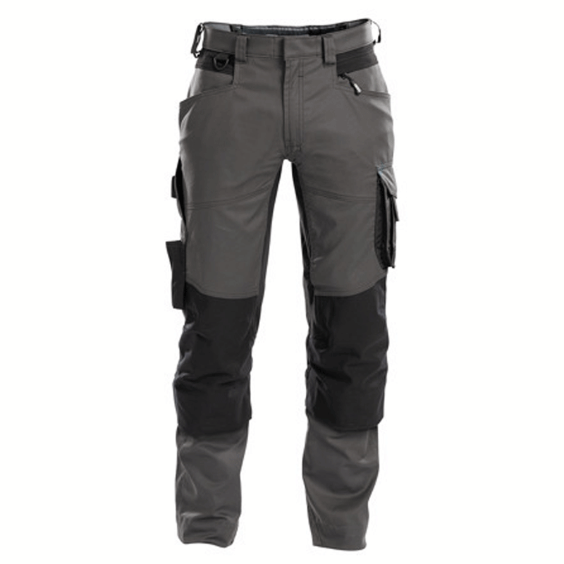 DASSY Dynax 200980 Stretch Kneepad Work Trousers Grey/Black - KNEE PAD TROUSERS