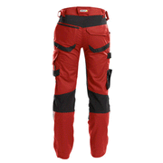 DASSY Dynax 200980 Stretch Kneepad Work Trousers Red/Black - KNEE PAD TROUSERS