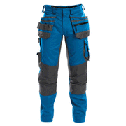 DASSY Flux 200975 Stretch Holster Pocket Kneepad Work Trousers Azure Blue - KNEE PAD TROUSERS