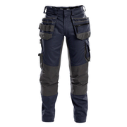 DASSY Flux 200975 Stretch Holster Pocket Kneepad Work Trousers Navy Blue - KNEE PAD TROUSERS