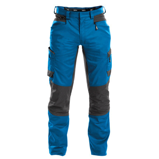 DASSY Helix 200973 Stretch Work Trousers Azure Blue - CARGO & COMBAT TROUSERS
