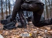 DASSY Magnetic 200908 Water-Repellent Holster Pocket Multi-Pocket Kneepad Trousers Brown - KNEE PAD TROUSERS
