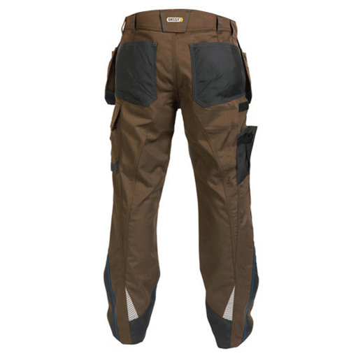 DASSY Magnetic 200908 Water-Repellent Holster Pocket Multi-Pocket Kneepad Trousers Brown - KNEE PAD TROUSERS