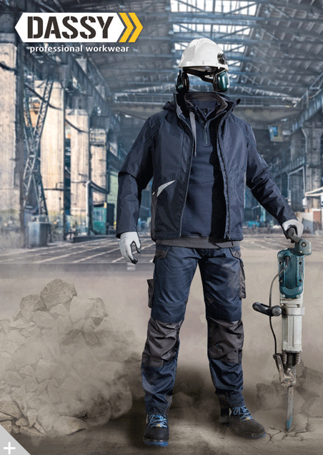 DASSY Magnetic 200908 Water-Repellent Holster Pocket Multi-Pocket Kneepad Trousers Brown - KNEE PAD TROUSERS