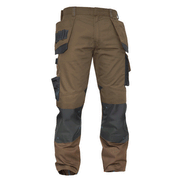 DASSY Magnetic 200908 Water-Repellent Holster Pocket Multi-Pocket Kneepad Trousers Brown - KNEE PAD TROUSERS