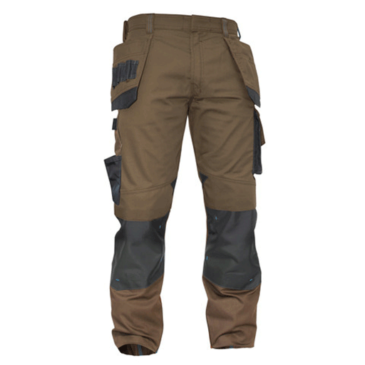 DASSY Magnetic 200908 Water-Repellent Holster Pocket Multi-Pocket Kneepad Trousers Brown - KNEE PAD TROUSERS