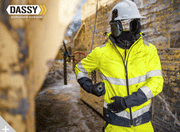 DASSY Malaga 300329 Hi-Vis Softshell Work Jacket Various Colours - HI-VIS JACKETS & COATS